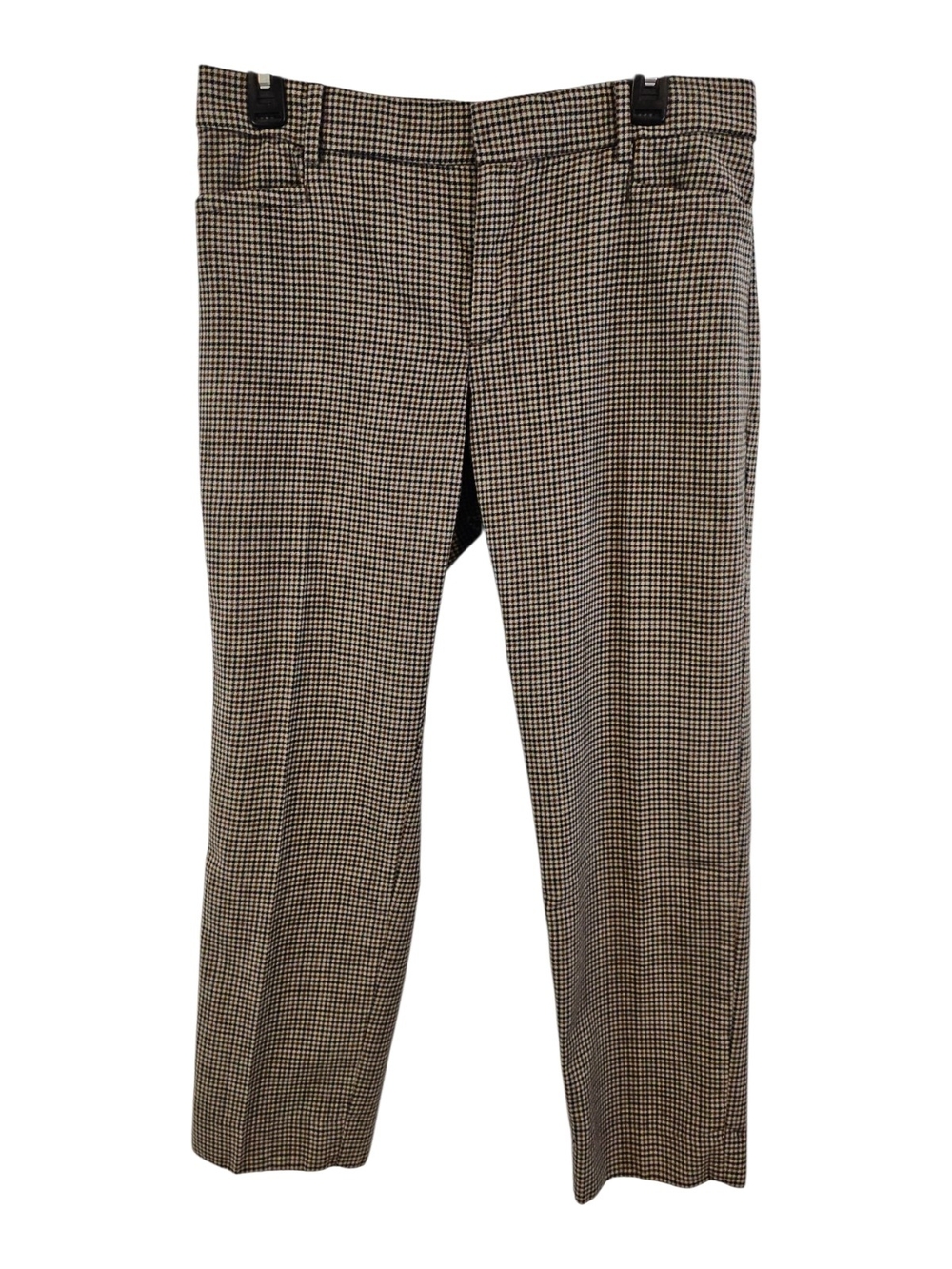 Banana Republic Size 6 Checkered Pattern Tan Blue Brown Ankle Length